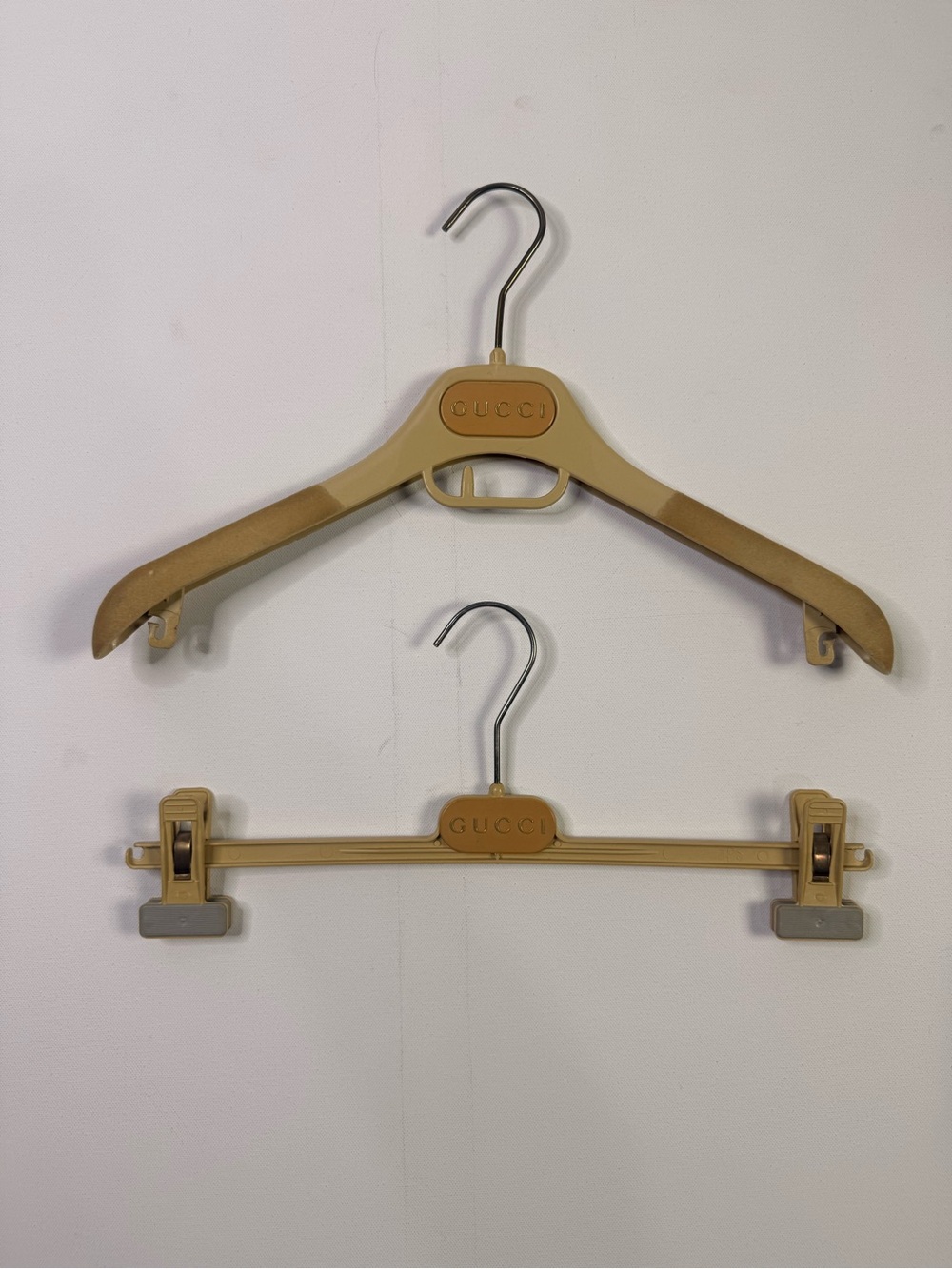 Vintage Gucci Beige Hangers - Set of 2